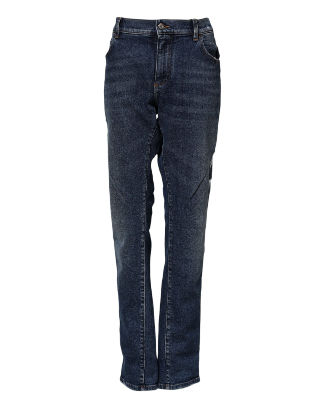 Dolce &amp; Gabbana Sample Sale Dolce &amp; Gabbana Blue Cotton Mid Waisted Straight Denim Jeans - | Designer outlet