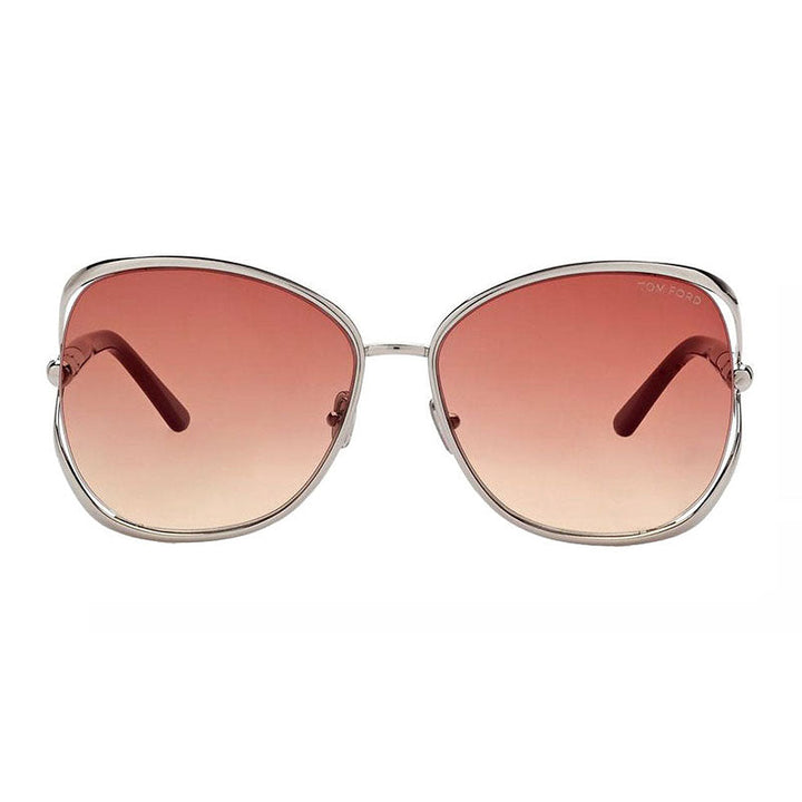 Tom Ford Butterfly Full Rim, with a Shiny Palladium frame and Bordeaux Gradient lens.