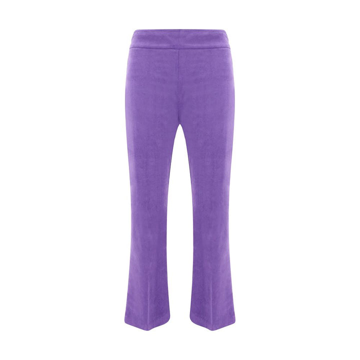 Avenue Montaigne Purple Cotton Casual Pants