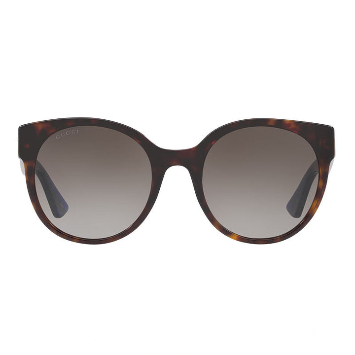 Gucci Sunglasses Round Full Rim, Havana Frame and Brown Lens GG0035SN004