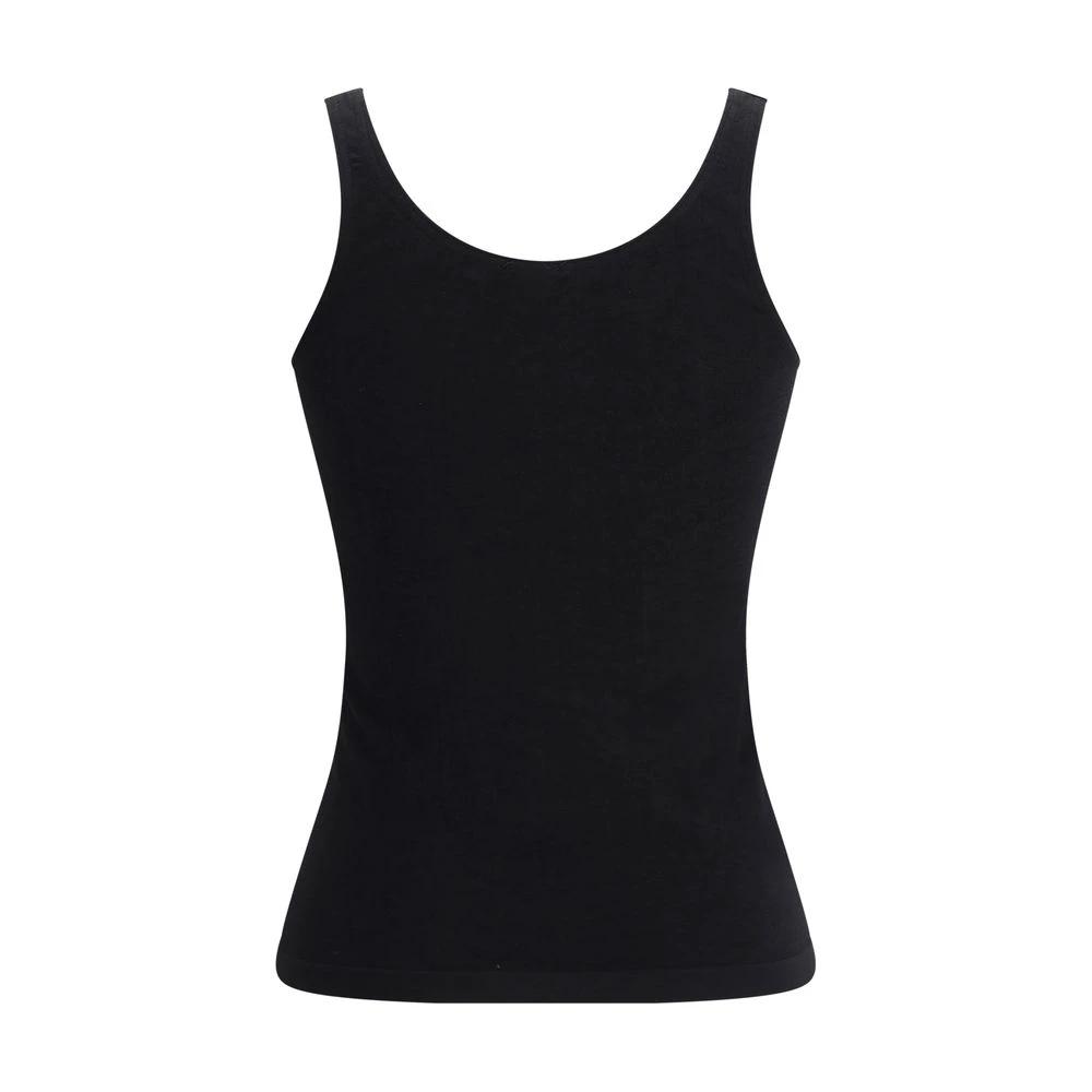 Wolford Black Cotton Sleeveles T-Shirt