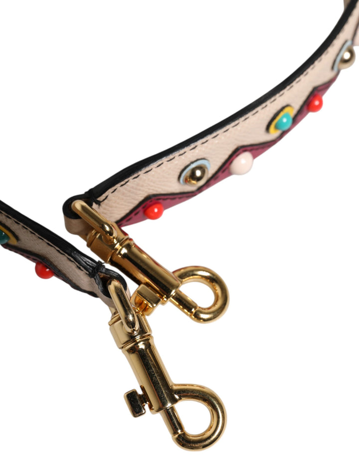 Dolce & Gabbana Beige Red Leather Handbag Accessory Shoulder Strap by Dolce & Gabbana outlet now on sale