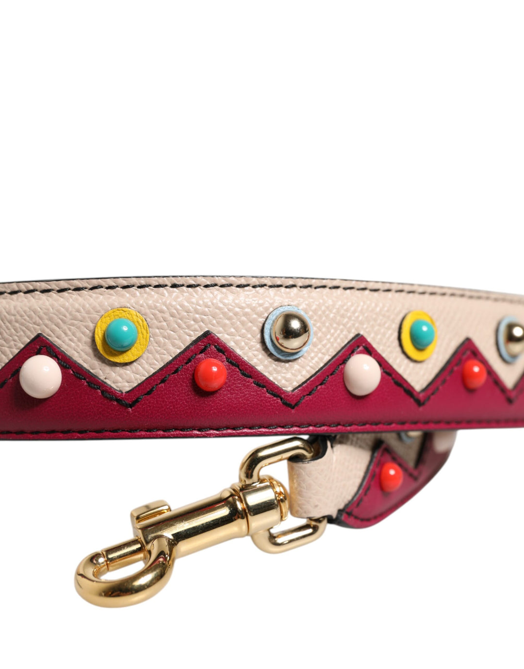 Dolce & Gabbana Beige Red Leather Handbag Accessory Shoulder Strap by Dolce & Gabbana outlet now on sale