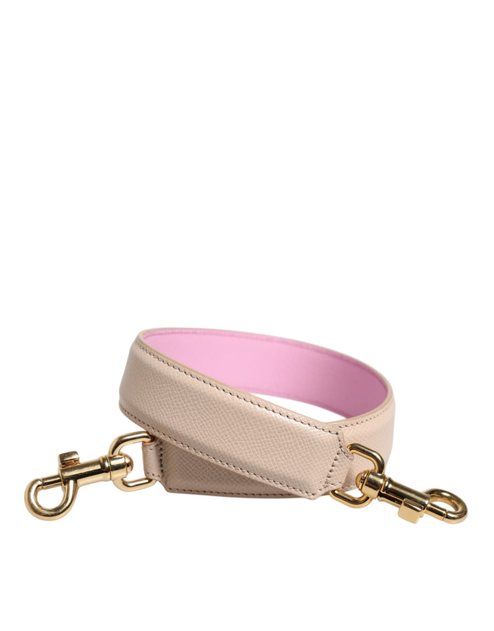 Dolce & Gabbana Beige Pink Leather Handbag Accessory Shoulder Strap by Dolce & Gabbana outlet now on sale