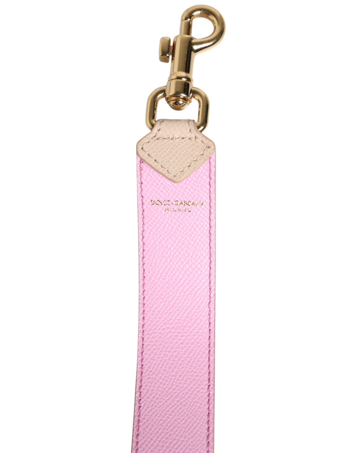 Dolce & Gabbana Beige Pink Leather Handbag Accessory Shoulder Strap by Dolce & Gabbana outlet now on sale