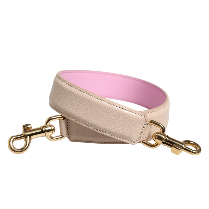 Dolce & Gabbana Beige Pink Leather Handbag Accessory Shoulder Strap by Dolce & Gabbana outlet now on sale