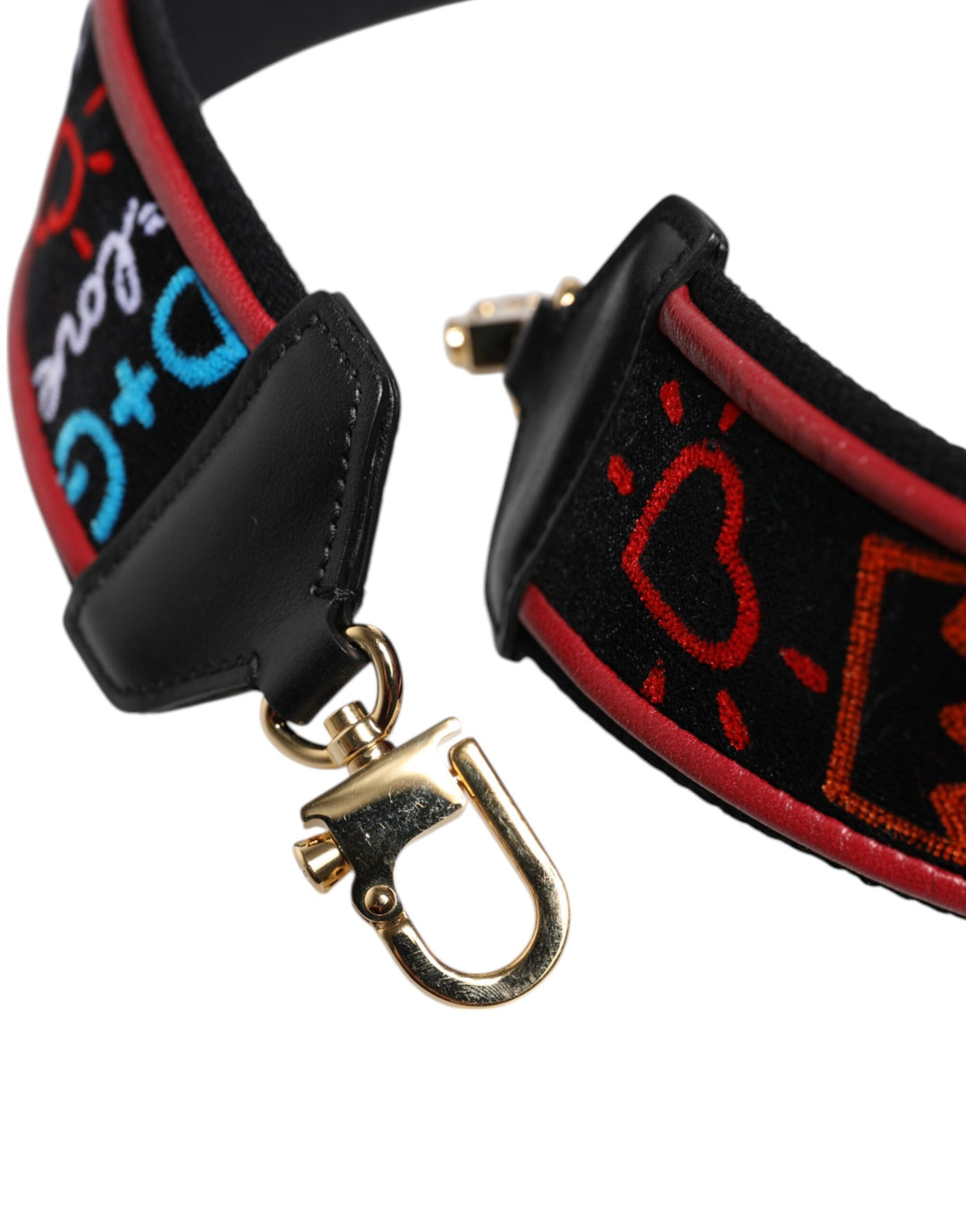 Dolce & Gabbana Black Cotton Printed Women Bag Accessory Shoulder Strap by Dolce & Gabbana outlet now on sale