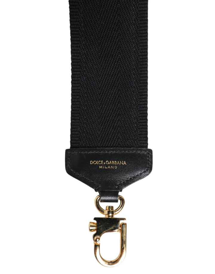 Dolce & Gabbana Black Cotton Printed Women Bag Accessory Shoulder Strap by Dolce & Gabbana outlet now on sale