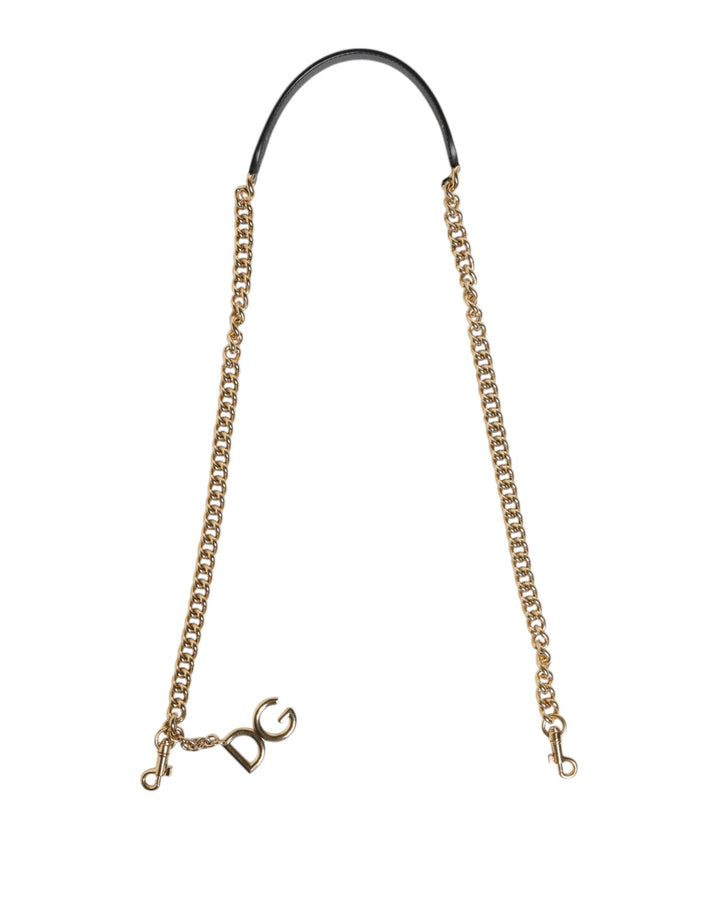 Dolce & Gabbana Brown Leopard Gold Brass Chain Accessory Shoulder Strap by Dolce & Gabbana outlet now on sale
