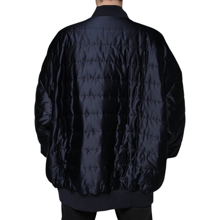 Dolce &amp; Gabbana Sample Sale Dolce &amp; Gabbana Dark Blue Quilted Full Zip Bomber Jacket - | Designer outlet