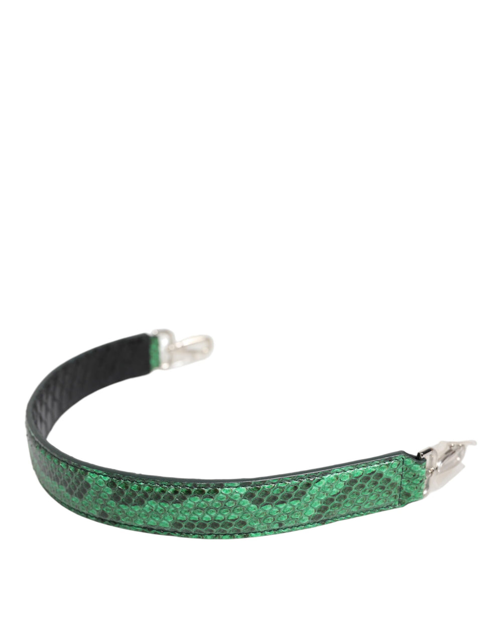 Dolce & Gabbana Black Green Exotic Leather Bag Shoulder Strap by Dolce & Gabbana outlet now on sale