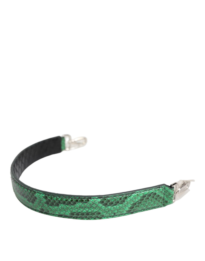 Dolce & Gabbana Black Green Exotic Leather Bag Shoulder Strap by Dolce & Gabbana outlet now on sale