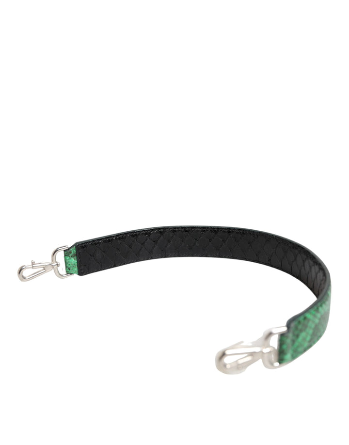 Dolce & Gabbana Black Green Exotic Leather Bag Shoulder Strap by Dolce & Gabbana outlet now on sale