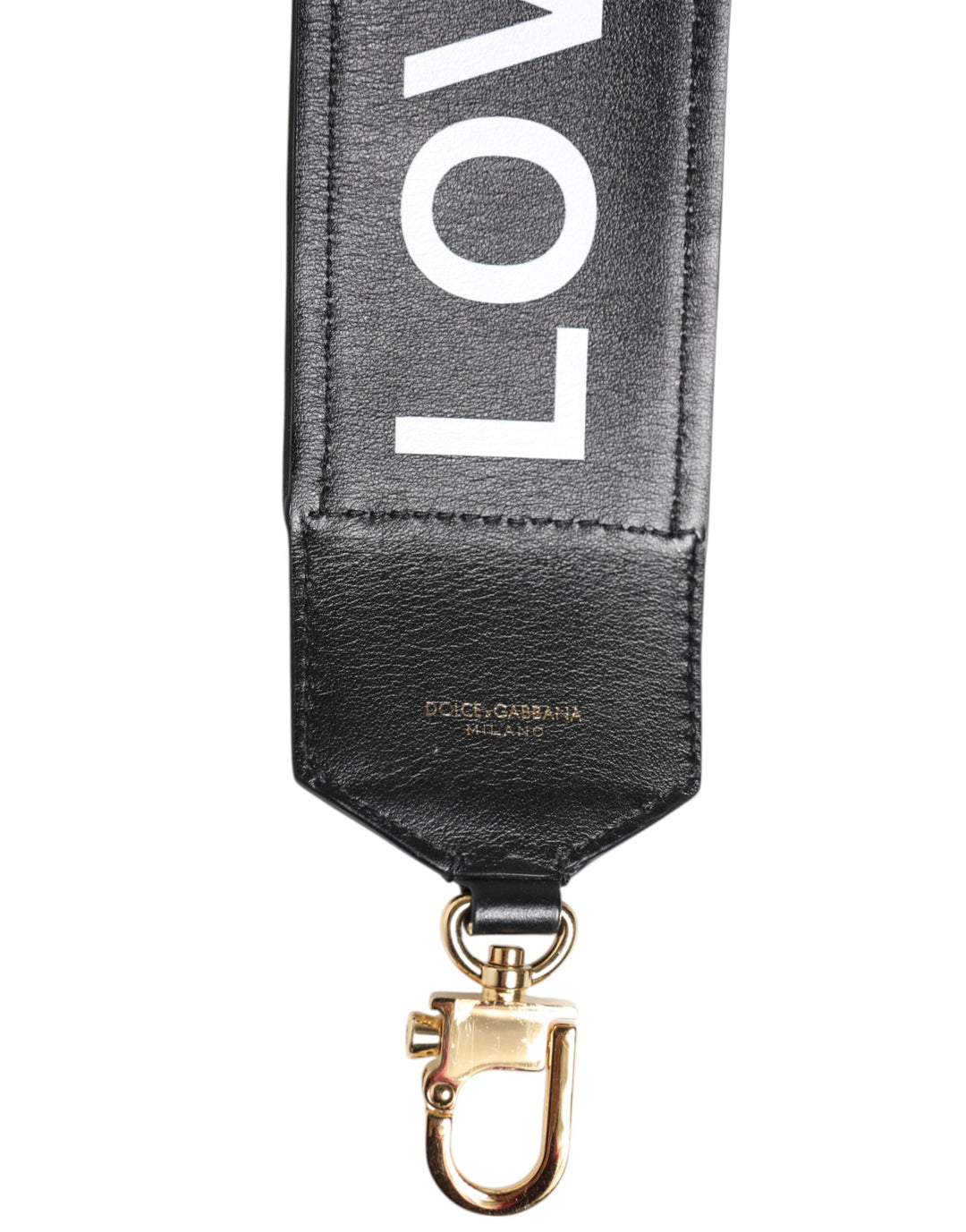 Dolce & Gabbana Black Leopard Print Reversible Bag Shoulder Strap by Dolce & Gabbana outlet now on sale