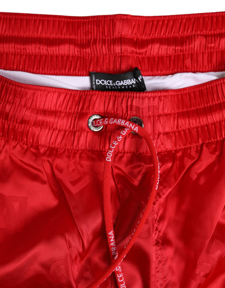 Dolce &amp; Gabbana Red Nylon Drawstring Beachwear Shorts Swimwear by Dolce &amp; Gabbana outlet now on sale