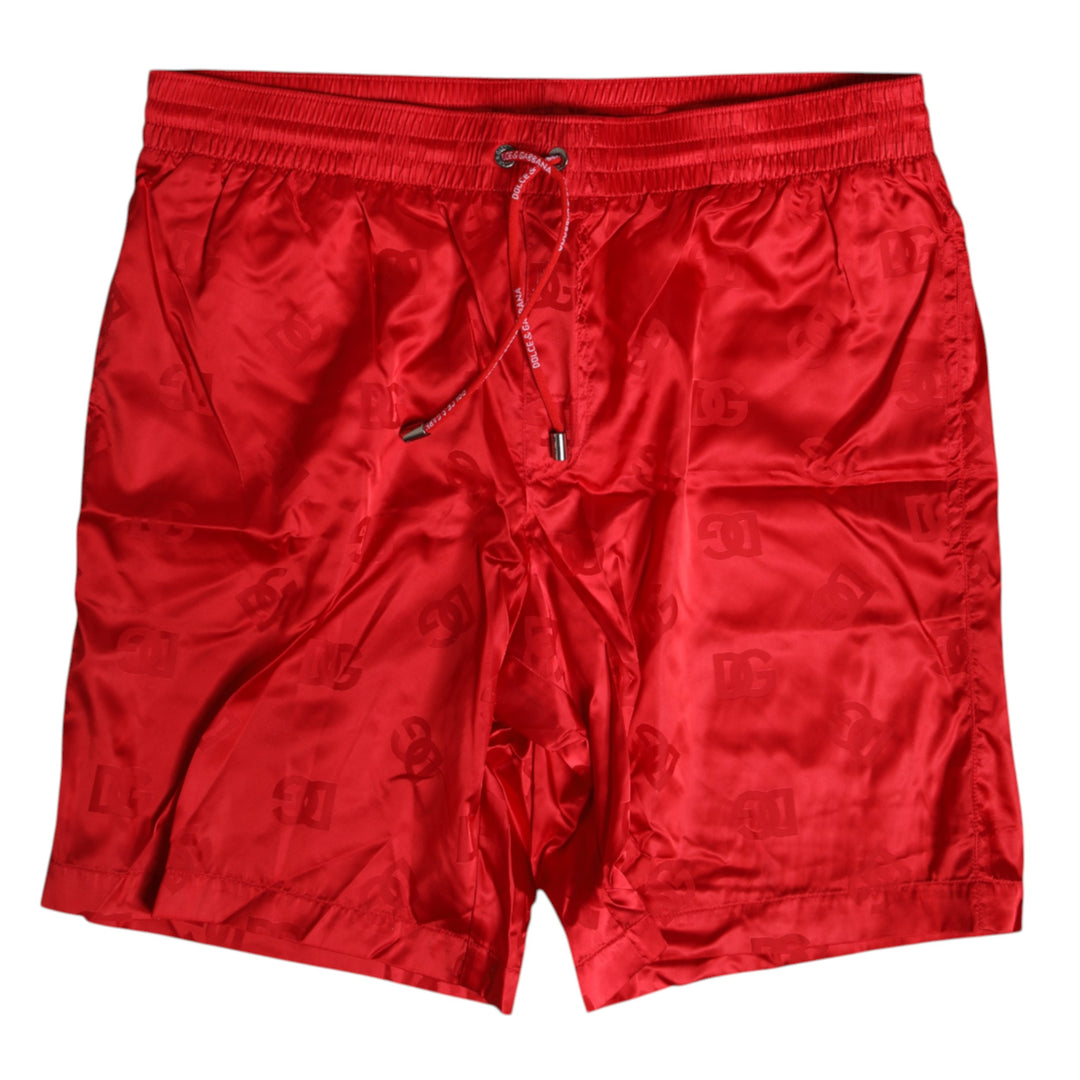 Dolce &amp; Gabbana Red Nylon Drawstring Beachwear Shorts Swimwear by Dolce &amp; Gabbana outlet now on sale