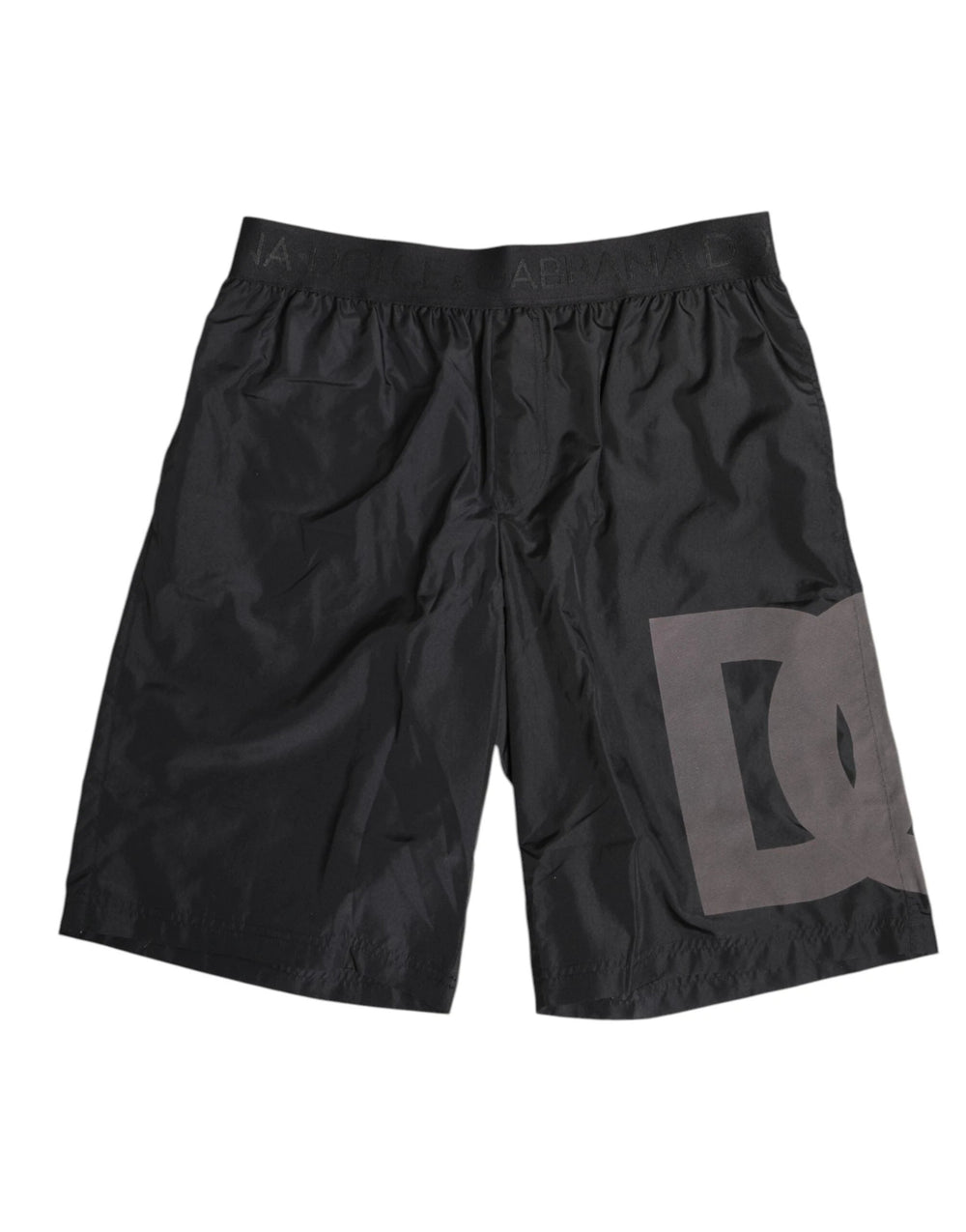 Dolce & Gabbana Black Logo Print Beachwear Men Shorts Swimwear by Dolce & Gabbana outlet now on sale