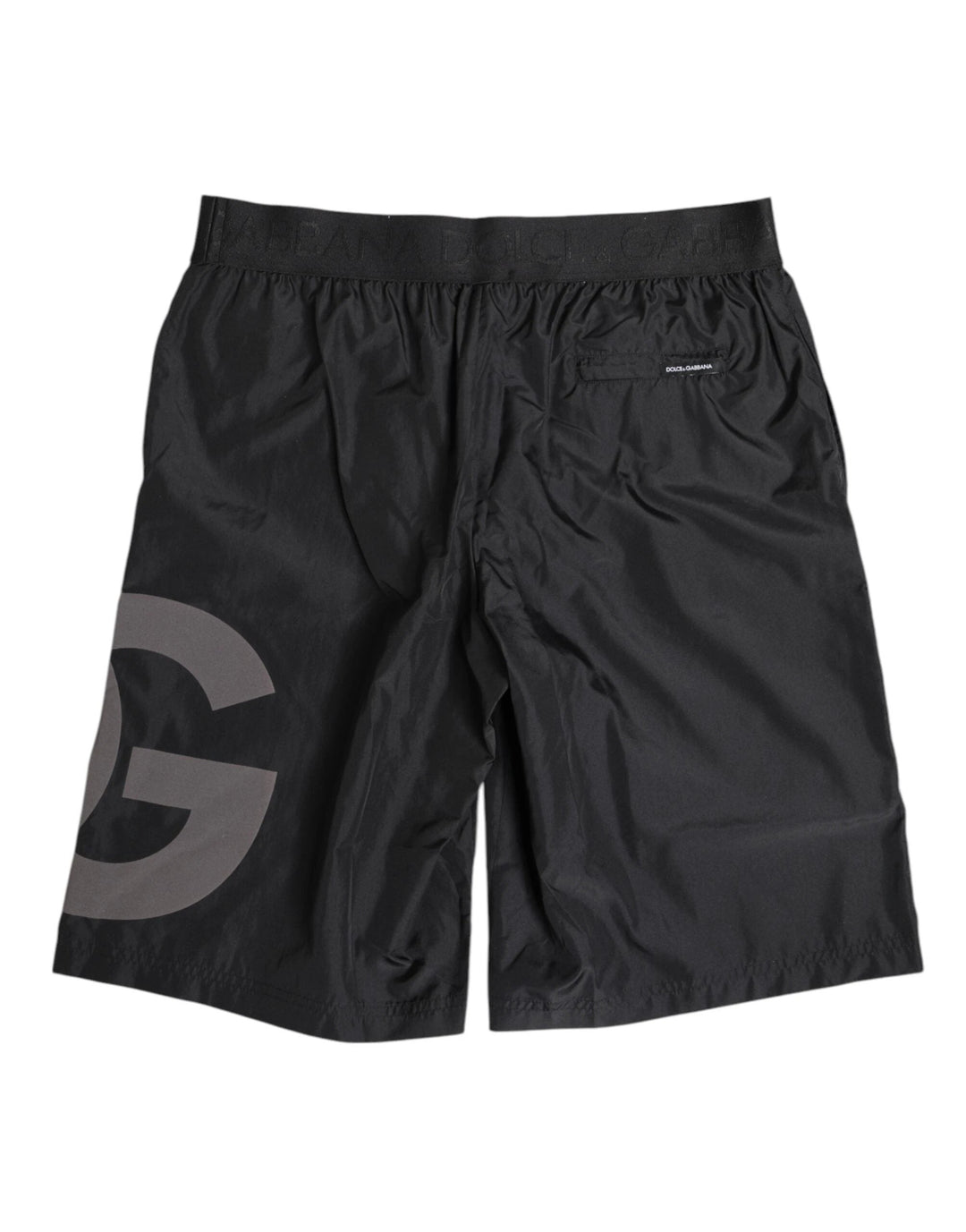 Dolce &amp; Gabbana Black Logo Print Beachwear Men Shorts Swimwear by Dolce &amp; Gabbana outlet now on sale