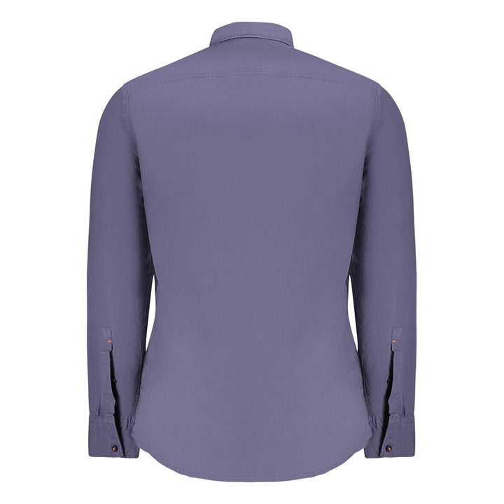 Hugo Boss Blue Cotton Men Shirt