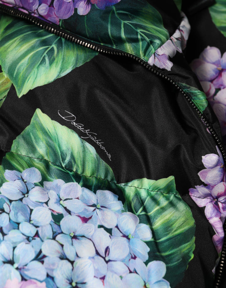 Dolce & Gabbana Multicolor Floral Print Puffer Quilted Jacket