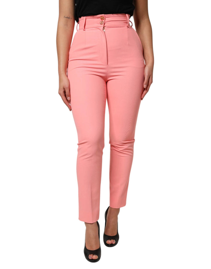 Dolce &amp; Gabbana Sample Sale Dolce &amp; Gabbana Pink High Waist Dress Tapered Pants - | Designer outlet