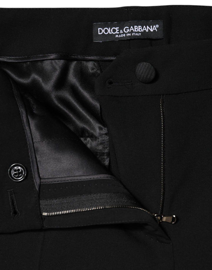 Dolce &amp; Gabbana Sample Sale Dolce &amp; Gabbana Black Wool High Waist Tapered Pants - | Designer outlet