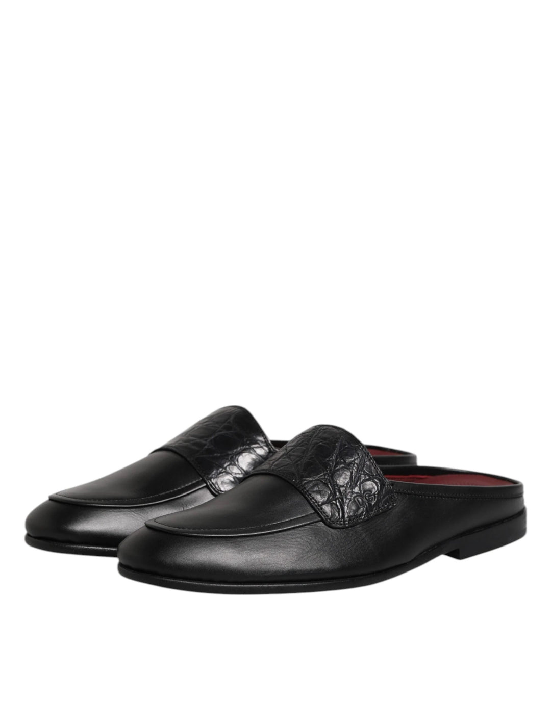 Dolce &amp; Gabbana Sample Sale Dolce &amp; Gabbana Black Calfskin Leather Slip On Loafers Shoes - | Designer outlet
