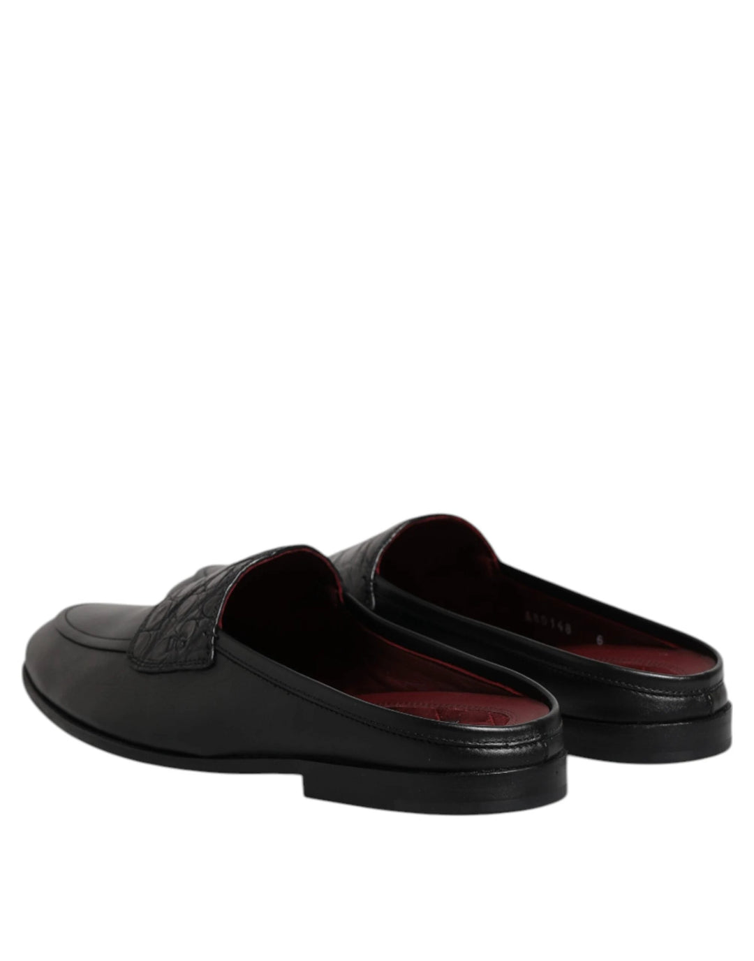 Dolce &amp; Gabbana Sample Sale Dolce &amp; Gabbana Black Calfskin Leather Slip On Loafers Shoes - | Designer outlet