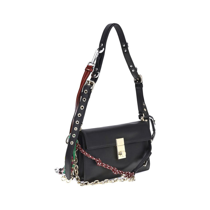 Prada Black Calf Leather Bos Taurus Shoulder Bag