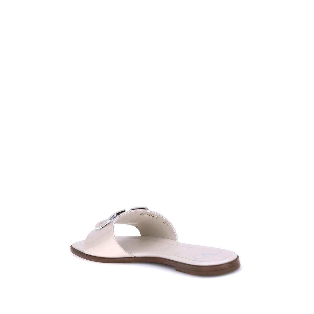 Valentino Garavani Patent leathe VLogo slide Sandals