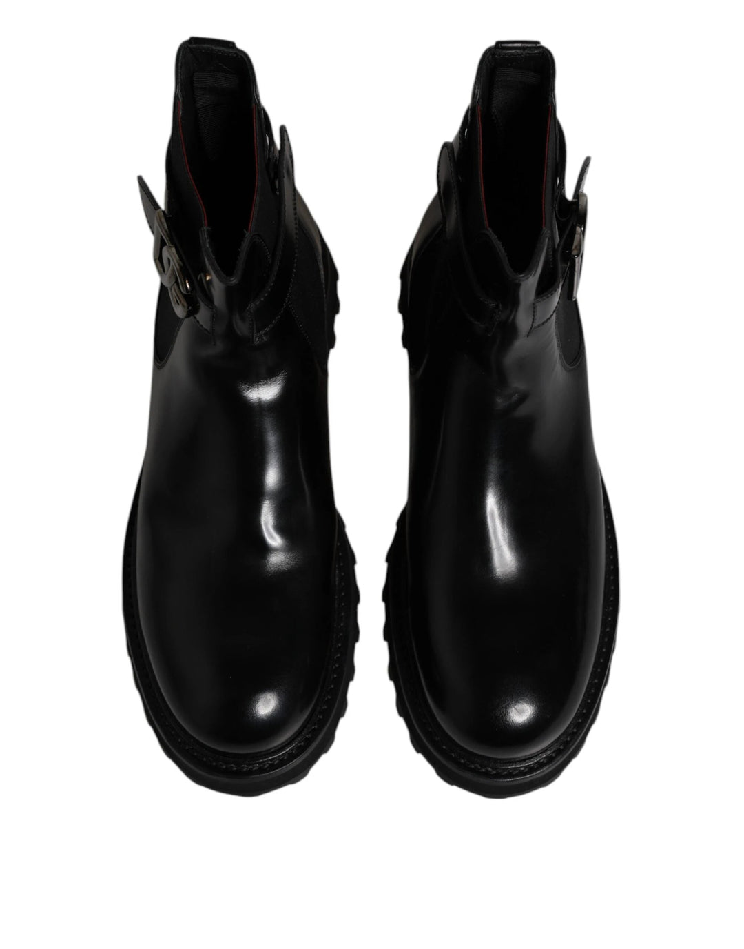 Dolce &amp; Gabbana Sample Sale Dolce &amp; Gabbana Black Belted DG Logo Men Chelsea Boots Shoes - | Designer outlet