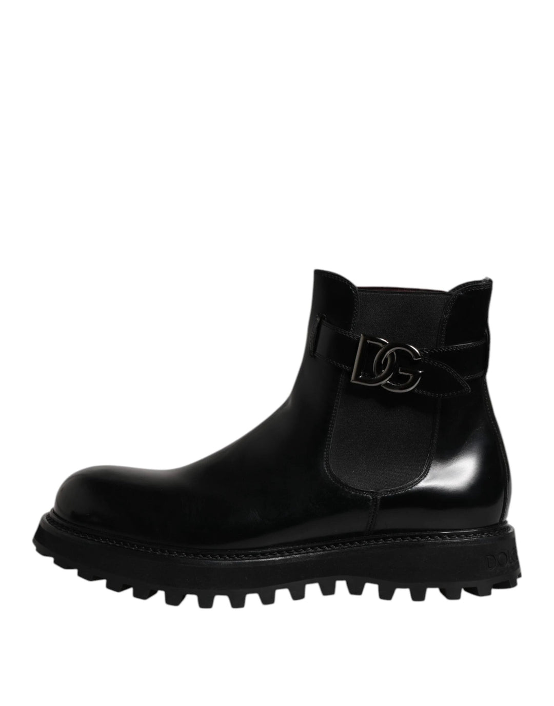 Dolce &amp; Gabbana Sample Sale Dolce &amp; Gabbana Black Belted DG Logo Men Chelsea Boots Shoes - | Designer outlet