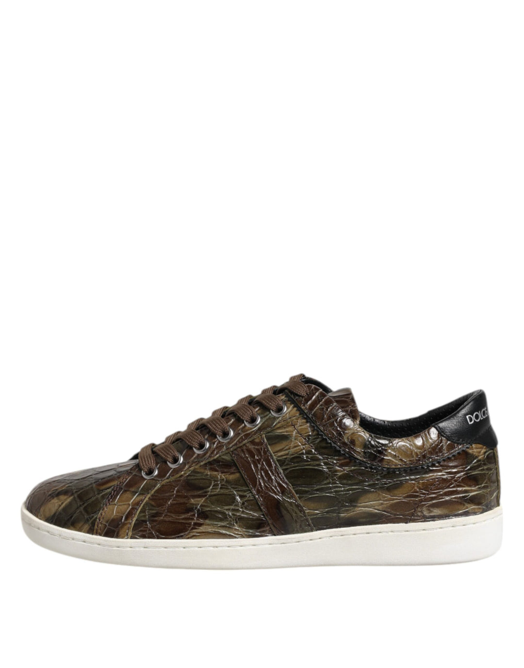 Dolce &amp; Gabbana Sample Sale Dolce &amp; Gabbana Brown Exotic Leather Low Top Sneakers Shoes - | Designer outlet
