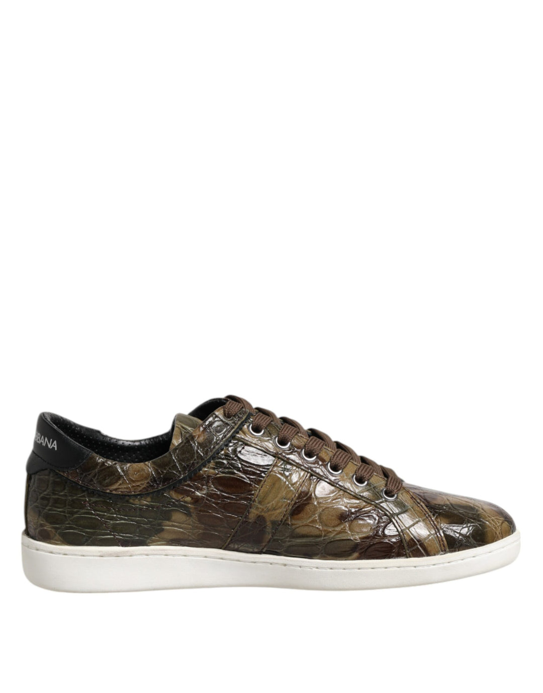 Dolce &amp; Gabbana Sample Sale Dolce &amp; Gabbana Brown Exotic Leather Low Top Sneakers Shoes - | Designer outlet
