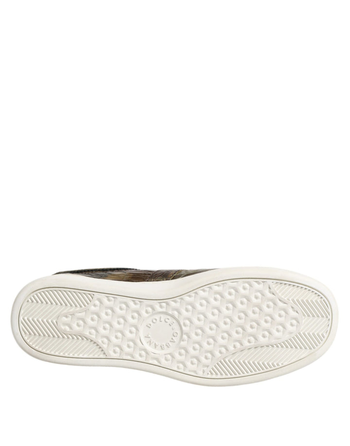 Dolce &amp; Gabbana Sample Sale Dolce &amp; Gabbana Brown Exotic Leather Low Top Sneakers Shoes - | Designer outlet