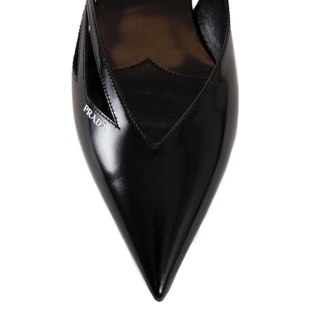 【送料&関税込】Prada Brushed Leather Cut-out Ballerina Flat Prada Brushed Leather Cut-Out Ballerina Flats | Luxury