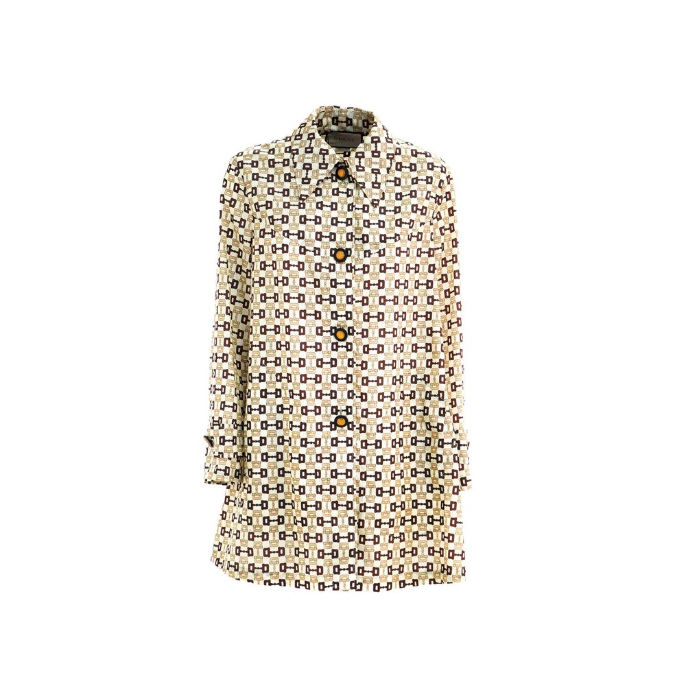 【送料&関税込】Gucci Trench Coat authentic Gucci 2021 GG Supreme Jacquard Trench Coat Beige