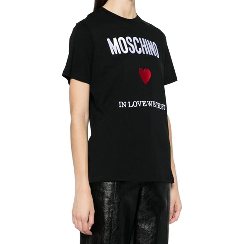 【送料&関税込】Moschino In Love We Trust T-shirt Moschino In Love We Trust Cotton T-shirt | White | FARFETCH