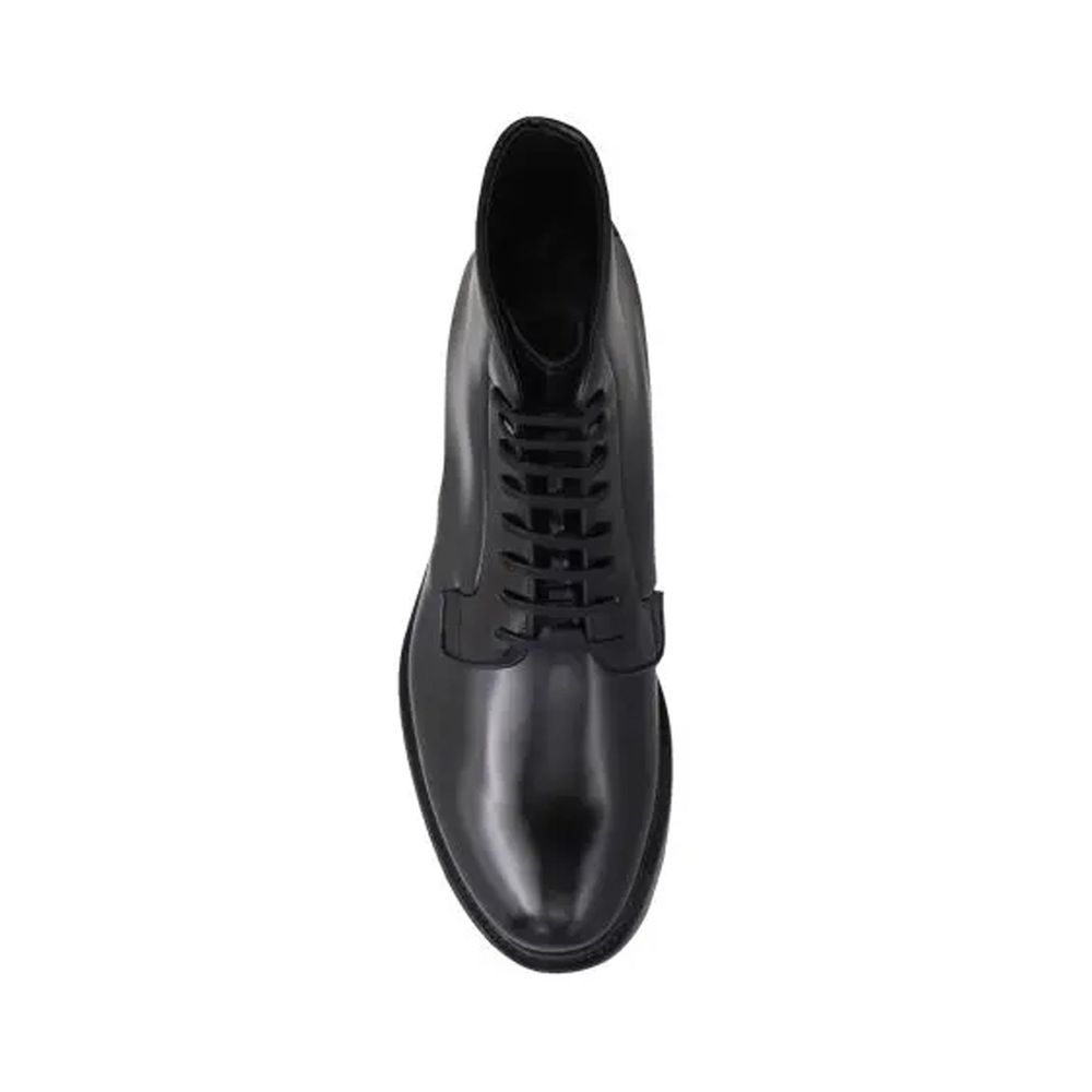 Prada Leather Lace-Up Boots