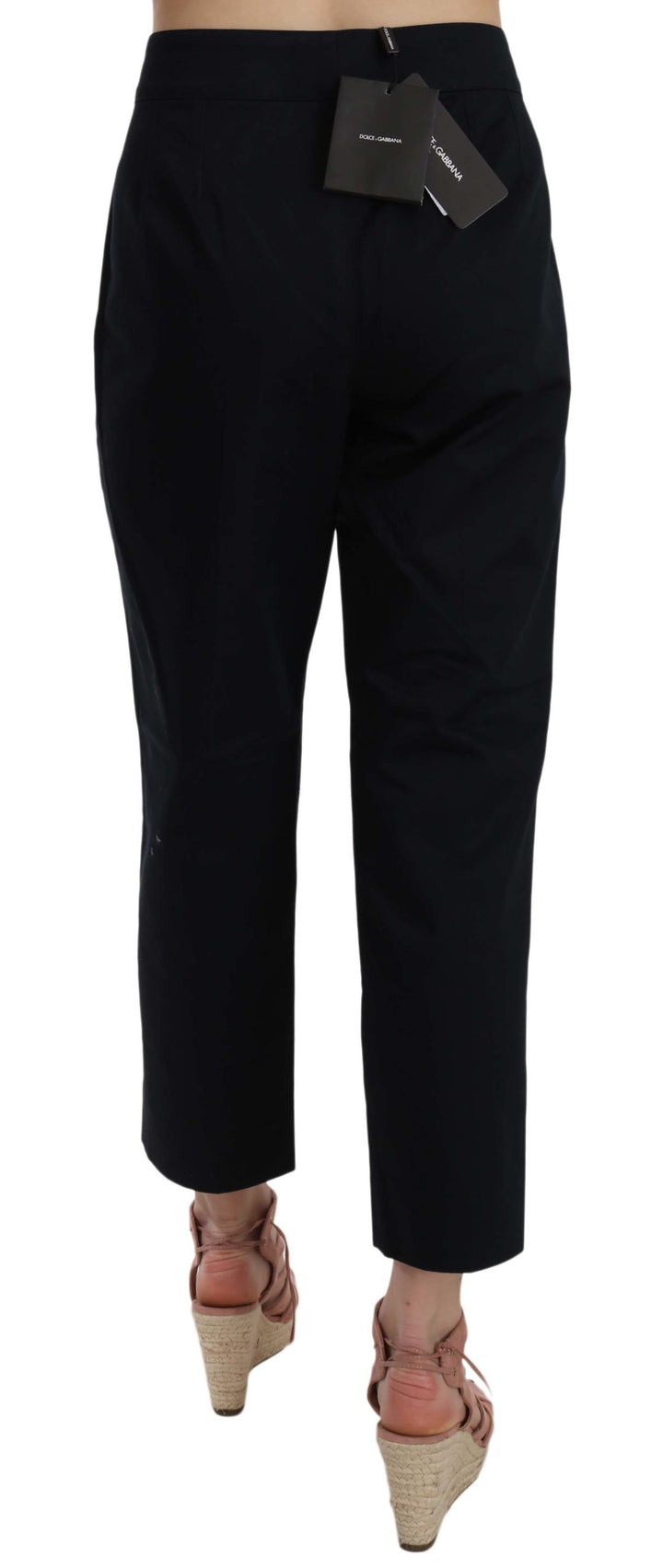 Dolce &amp; Gabbana Sample Sale Dolce &amp; Gabbana Black Cropped Front Button Embellished Pants - | Designer outlet
