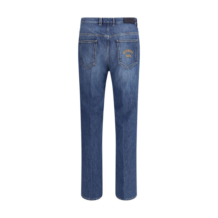 Givenchy Blue Cotton Straight-Leg Jeans