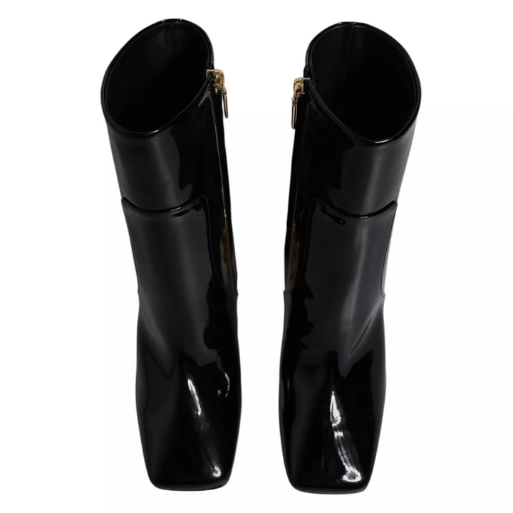 Dolce &amp; Gabbana Black Jackie Leather Mid Calf Boots Shoes by Dolce &amp; Gabbana outlet now on sale