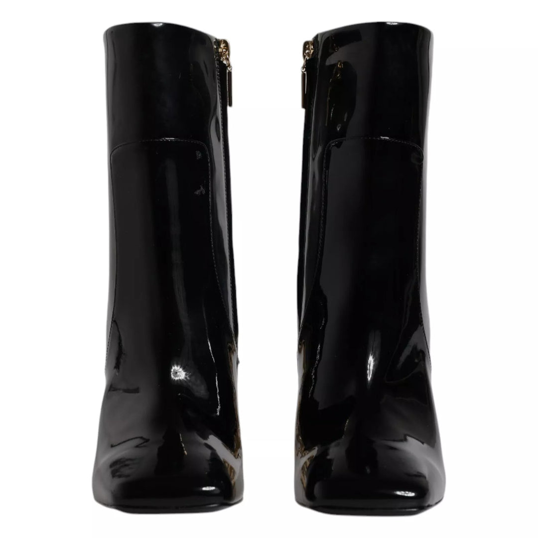 Dolce &amp; Gabbana Black Jackie Leather Mid Calf Boots Shoes by Dolce &amp; Gabbana outlet now on sale