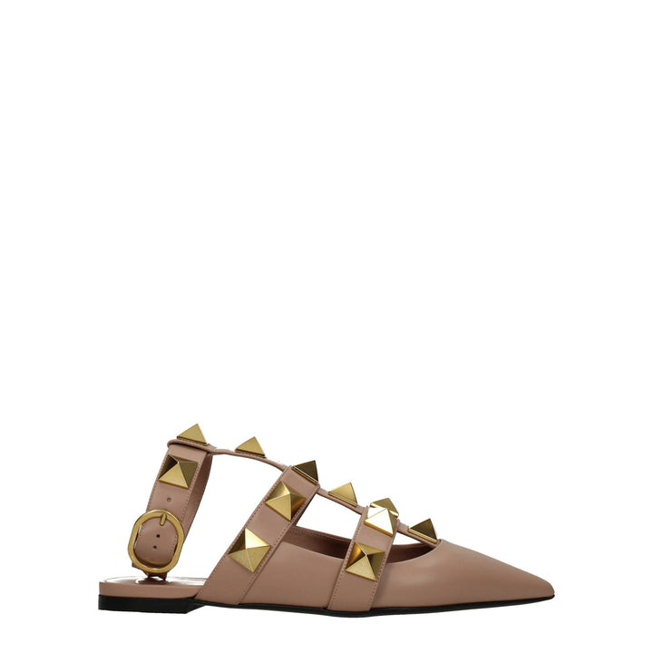 Valentino Garavani Pink Leather Sandals by Valentino Garavani outlet now on sale