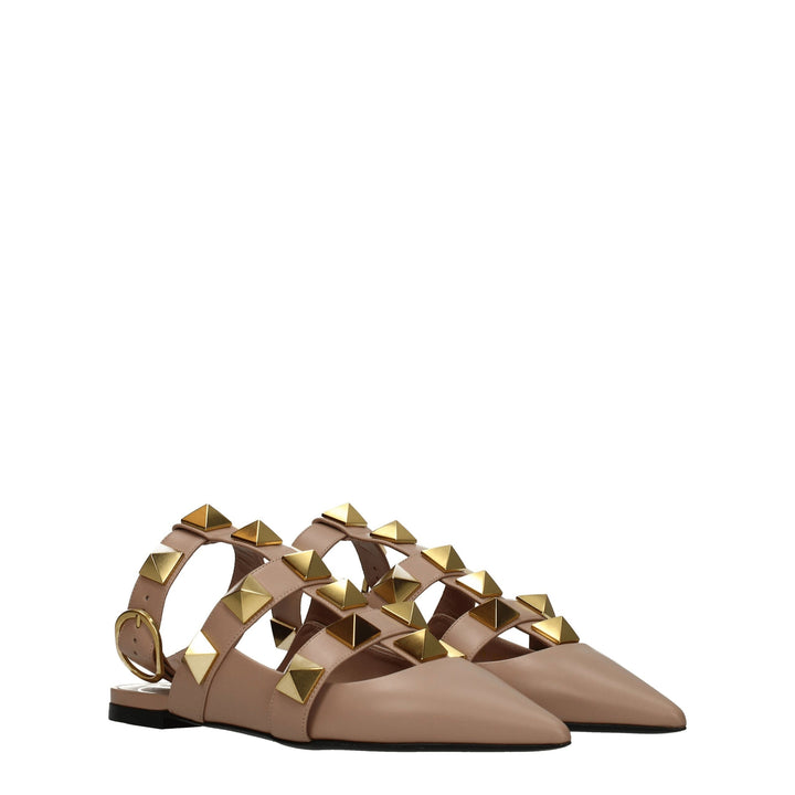 Valentino Garavani Pink Leather Sandals by Valentino Garavani outlet now on sale