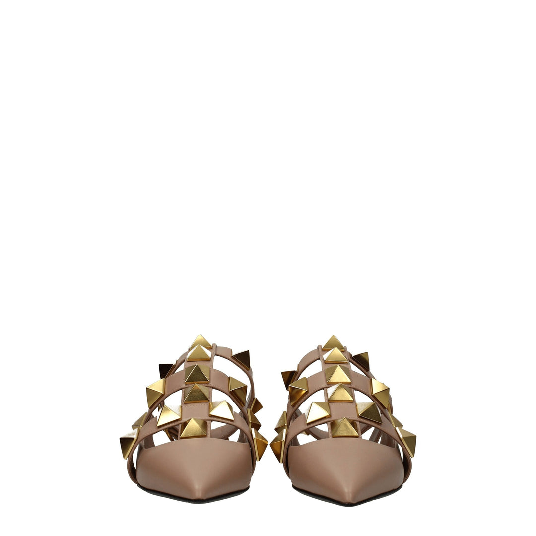 Valentino Garavani Pink Leather Sandals by Valentino Garavani outlet now on sale