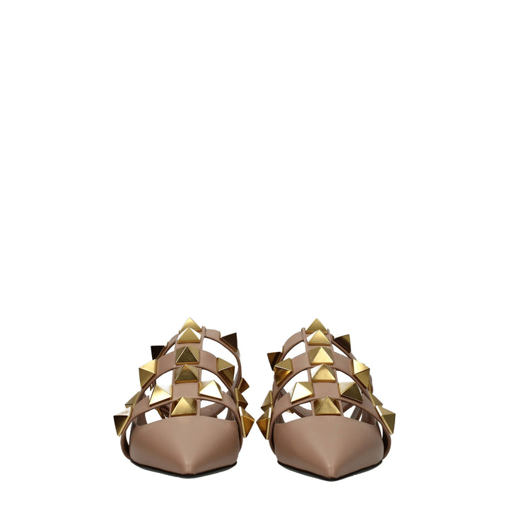 Valentino Garavani Pink Leather Sandals by Valentino Garavani outlet now on sale