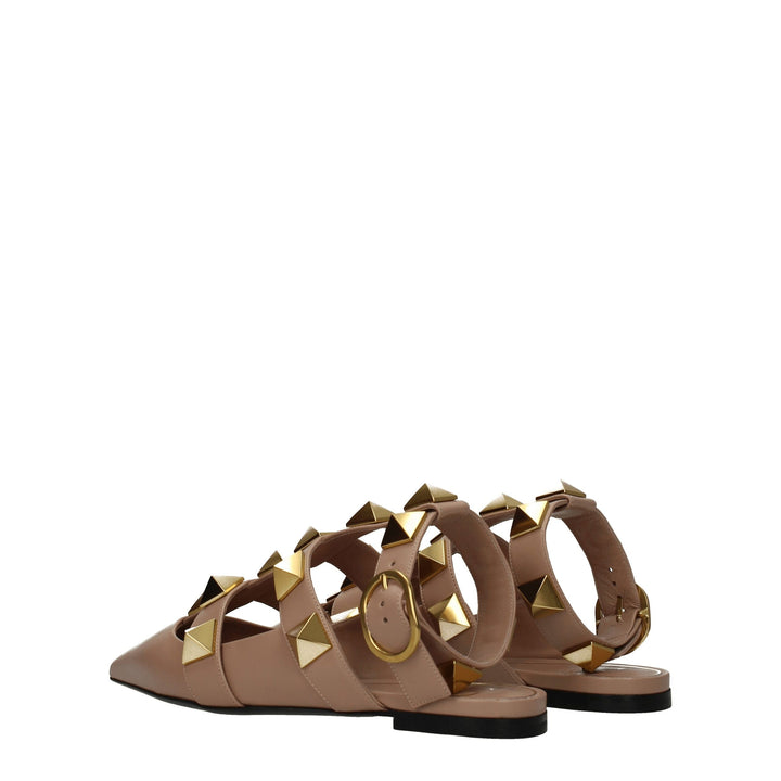 Valentino Garavani Pink Leather Sandals by Valentino Garavani outlet now on sale