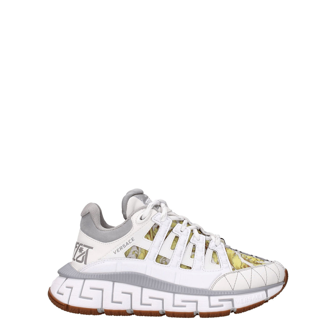Versace White Leather Athletic Sneakers by Versace outlet now on sale