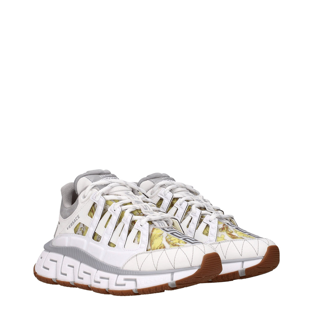 Versace White Leather Athletic Sneakers by Versace outlet now on sale